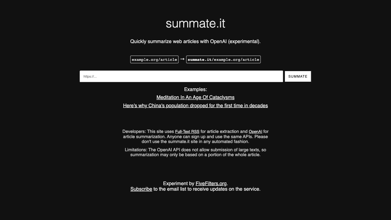 Summate: Revolutionizing Reading Efficiency with AI-Powered Summarization